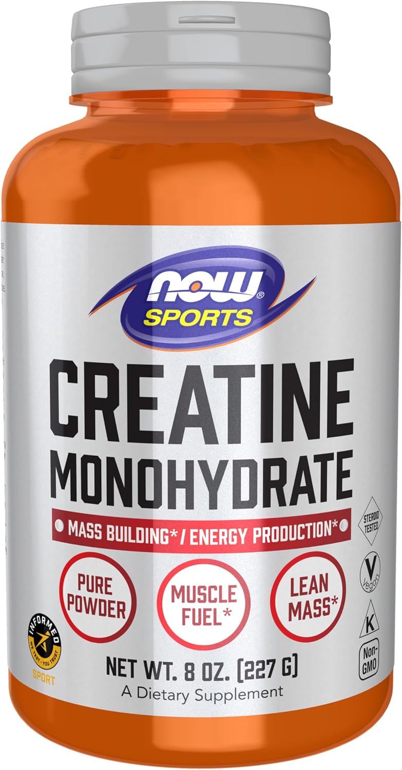 NOW Foods creatine monohydrate powder 8 ounce tub