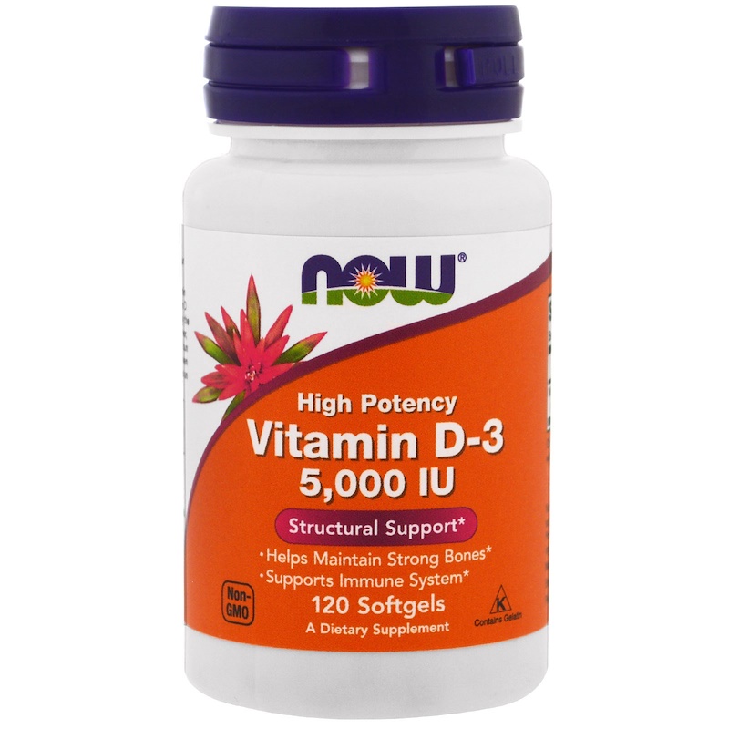 NOW Foods Vitamin D-3 5000 IU 120 softgels
