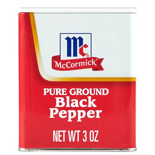 McCormick ground black pepper spice jar