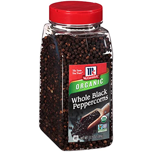 McCormick organic whole black peppercorns