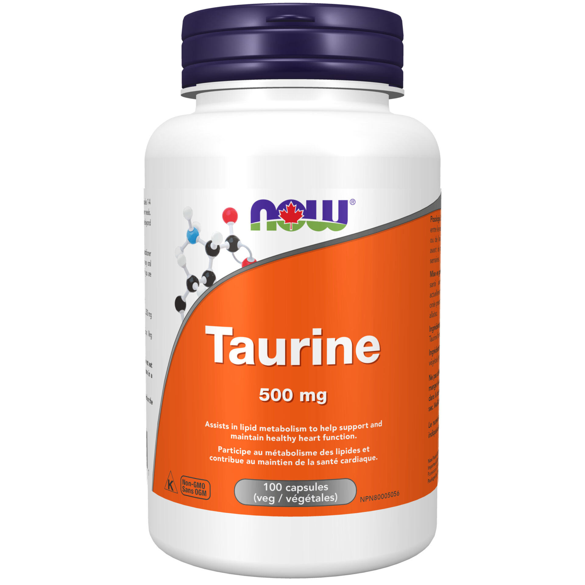 NOW Taurine 500 mg capsules modest lane